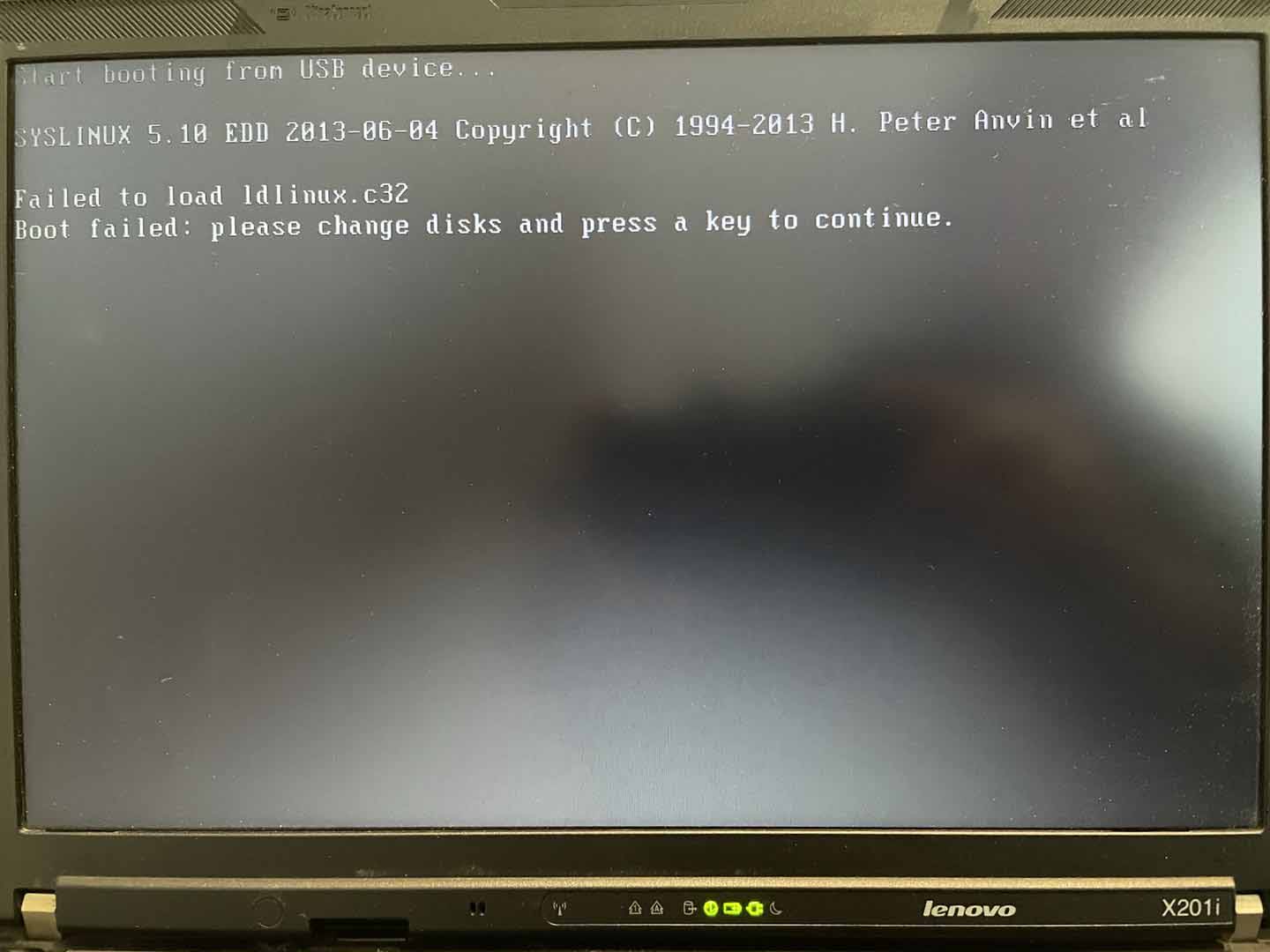 Fail to boot